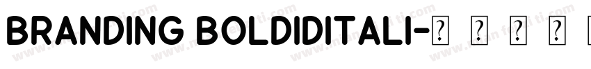 Branding BoldIdItali字体转换